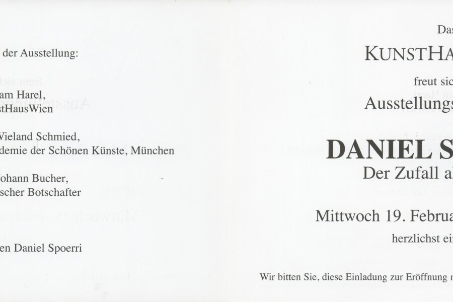 Kunsthaus Wien 2003 pozvánka